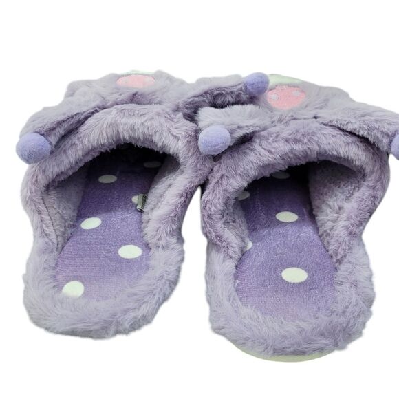 Brand New Sanrio Kuromi Purple Furry Slippers Size: 7US - Picture 5 of 9